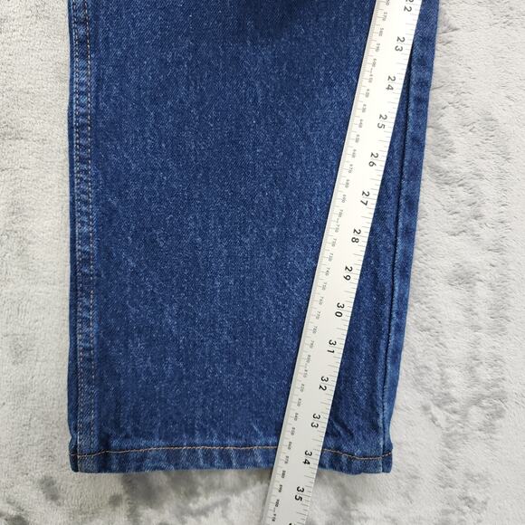 Rustler Jeans Mens 38X34 Blue Regular Fit Straight Leg Heavyweight Denim 87631PW - Picture 8 of 10